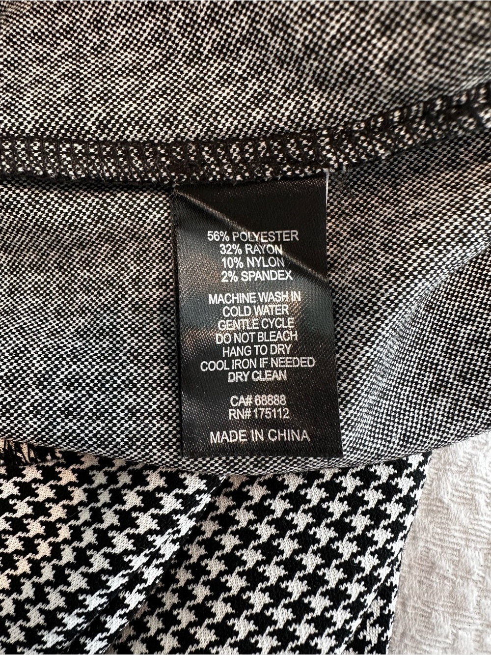Black & White Houndstooth Wide Leg Trousers by Maison d’ Amelie - Picture 12 of 15